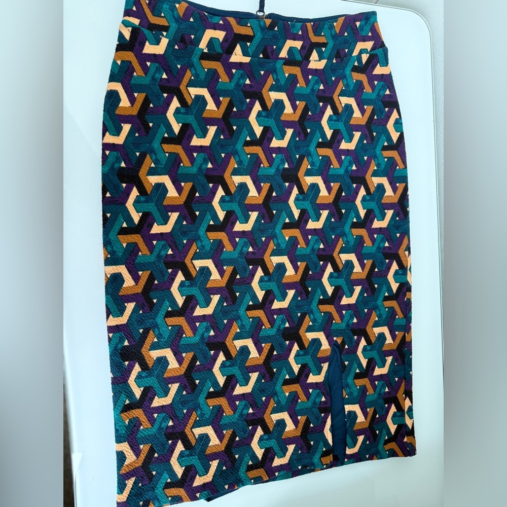 Anthropologie Maeve Geometrique Print Pencil Skirt Size Small